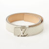 Louis Vuitton White Epi Initiales Belt