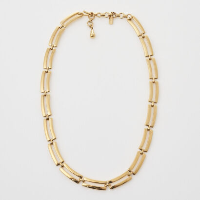 Monet Gold Tone Chain Necklace