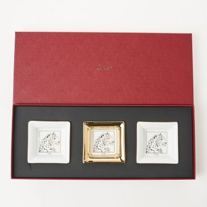 Set of Three Cartier Panthere Mini Trinket Tray