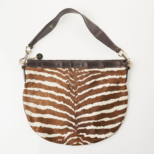 Gucci Pony Hair Brown Zebra Print Hobo Bag