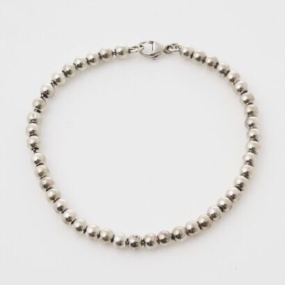 Sterling Silver Beaded Bracelet