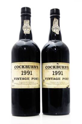 (2) 1991 Cockburn's Vintage Port