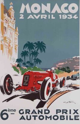 George Ham - 1934 Monaco Grand Prix Poster