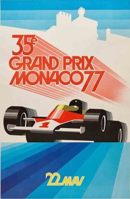 Roland Hugon - 1977 Monaco Grand Prix Poster