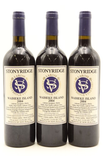 (3) 2004 Stonyridge Vineyard Larose, Waiheke Island