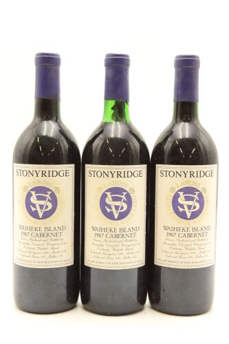 (3) 1987 Stonyridge Vineyard Larose, Waiheke Island