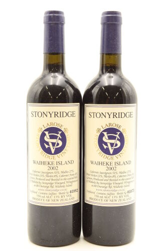 (2) 2002 Stonyridge Vineyard Larose, Waiheke Island