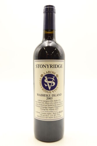 (1) 2003 Stonyridge Vineyard Larose, Waiheke Island