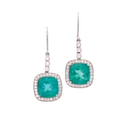 An Important Pair of Emerald and Diamond Earrings