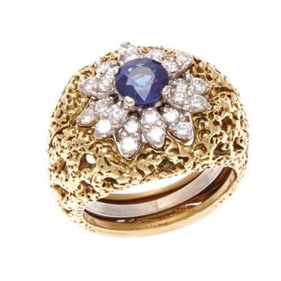 18ct Sapphire and Diamond Ring