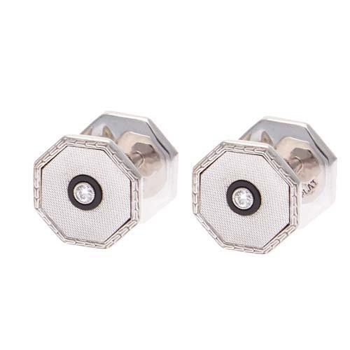 Art Deco Diamond and Onyx Cufflinks *