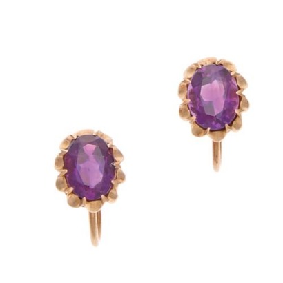 9ct Amethyst Earrings *