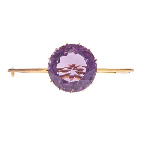 9ct Amethyst Brooch *
