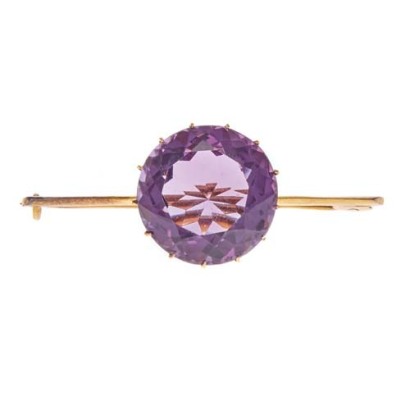 9ct Amethyst Brooch *