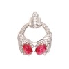 An Art Deco Style Ruby and Diamond Brooch *