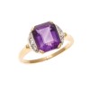 18ct Amethyst and Diamond Ring *