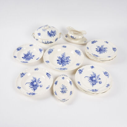 A 16 Piece Boch Freres La Louviere Belgian Dinner Set