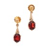 9ct Garnet Drop Earrings *