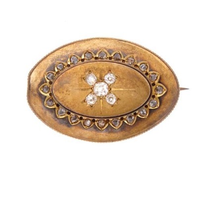 18ct Victorian Diamond Target Brooch *