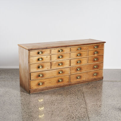 An Antique Pine Apothecary Cabinet