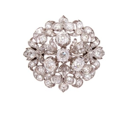 Antique Diamond Target Brooch *