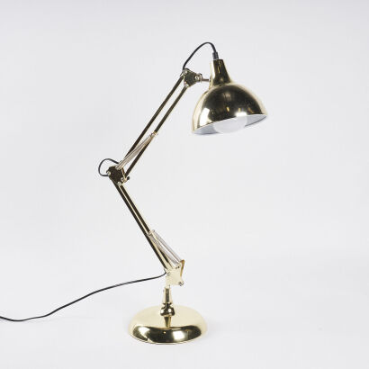 A Gold Anglepoise Desk Lamp