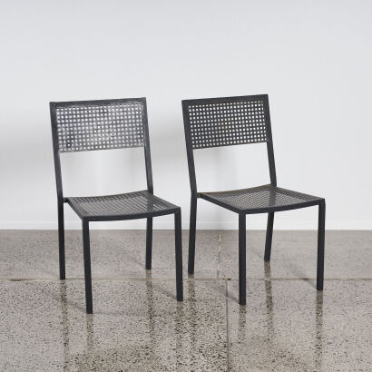 A Pair of Metal Outdoor Chairs