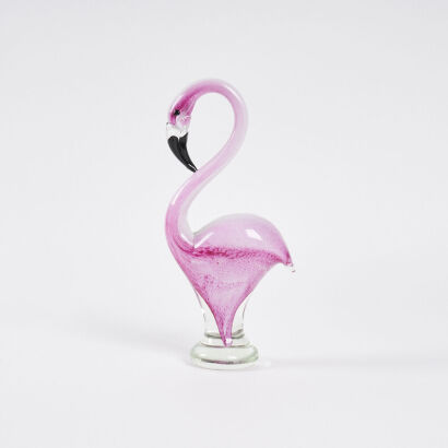 A Murano Art Glass Flamingo