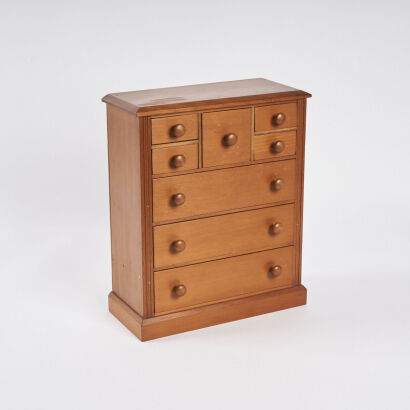 A Miniature Kauri Chest of Drawers