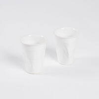 A Pair of Ceramic Crumpled Cups