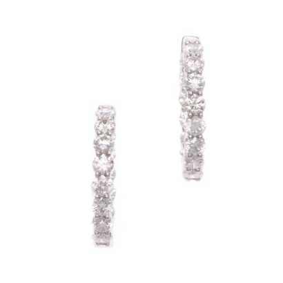 18ct Diamond Hoop Earrings
