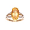 10ct Citrine and Diamond Ring