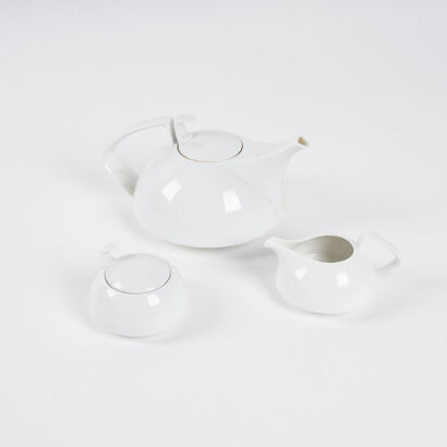 A Rosenthal Teapot, Sugar Bowl and Creamer