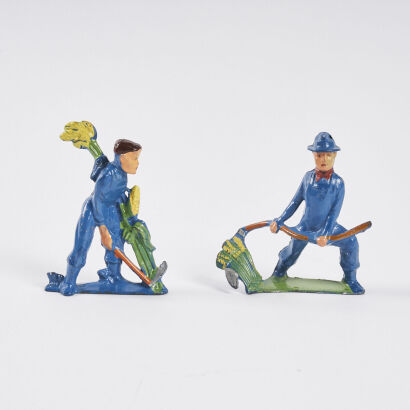 A Pair Of Vintage French Cast Aluminium Farmers