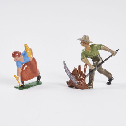 A Pair Of Vintage French Cast Aluminium Farmers
