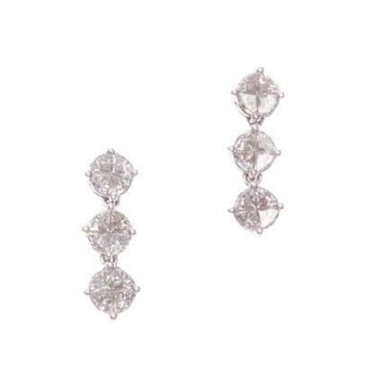 18ct Diamond Drop Earrings