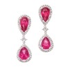 18ct Pink Tourmaline and Diamond Earrings