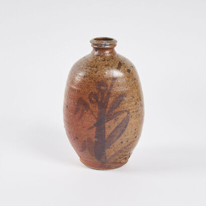 A Shino Glazed Vase By Chris Jones