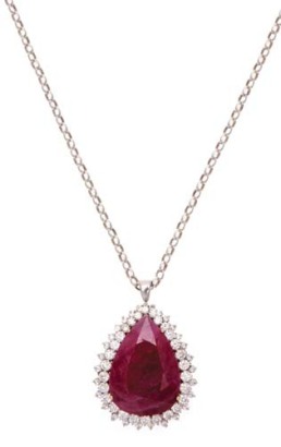 18ct Ruby and Diamond Pendant