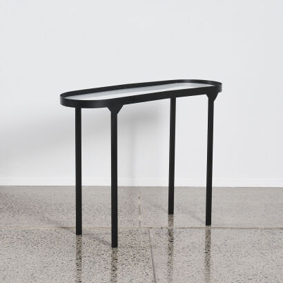 A Contemporary Metal Hallway Console