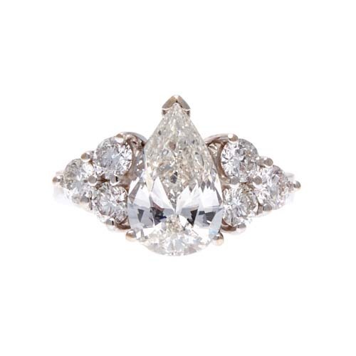 3.15ct Pear Cut Diamond Ring