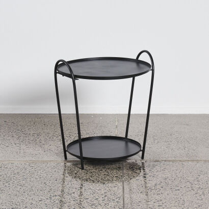 A Contemporary Pressed Steel Side Table