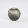 A Blacken Reeded Art Glass Vase