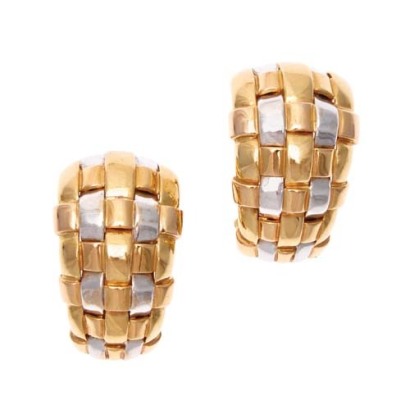 18ct Tri-Gold Verney Earrings