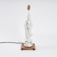 A Porcelain Figure Lamp