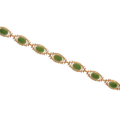 9ct Jade Cabochon Bracelet *