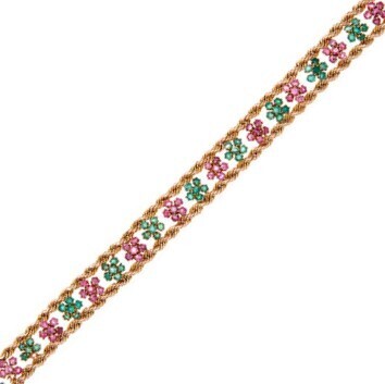14ct Ruby and Emerald Bracelet *