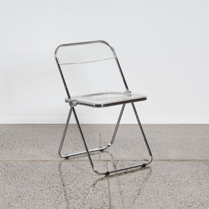 An Anonima Castelli Mid-Century Italian Lucite Folding Chair