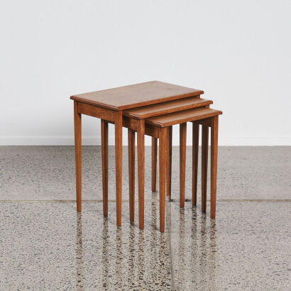 A Set of Oak Midcentury Nesting Tables&not;&dagger;