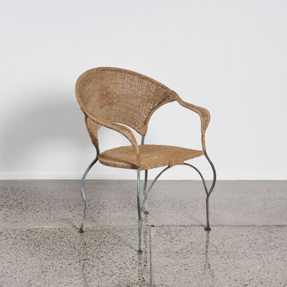 A Vintage Fine Weaved Rattan Chair